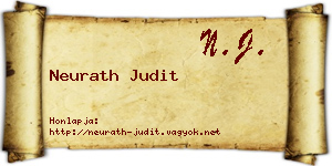 Neurath Judit névjegykártya